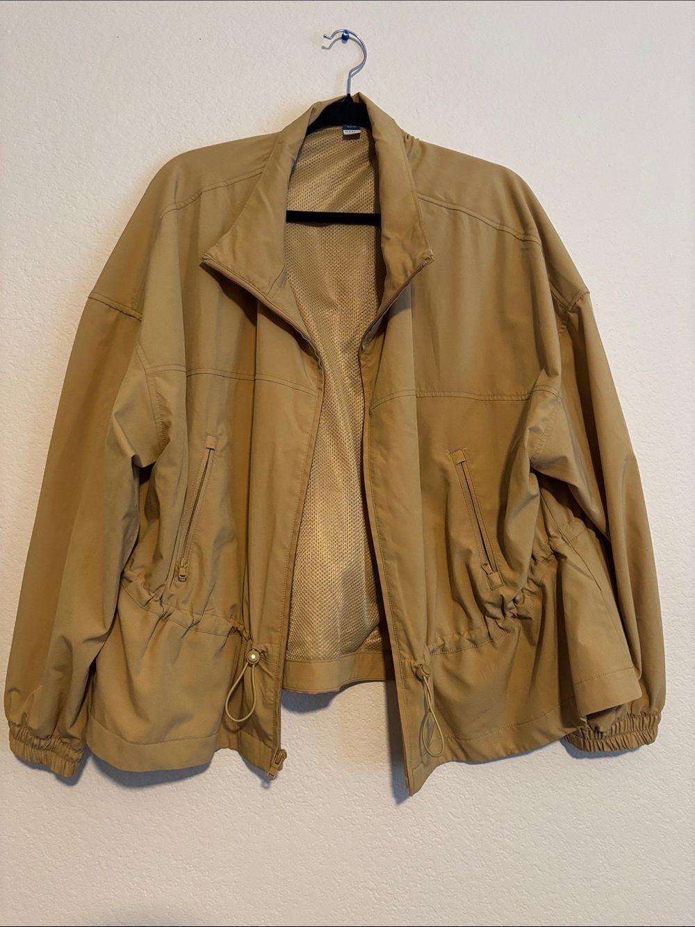 Old Navy Tan Lightweight Drawstring Waist Jacket